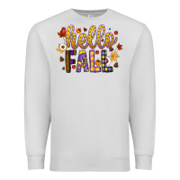 Dove Grey hello fall Premium Sweatshirt - CowhideDigitalArt