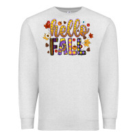 Oatmeal Heather hello fall Premium Sweatshirt - CowhideDigitalArt