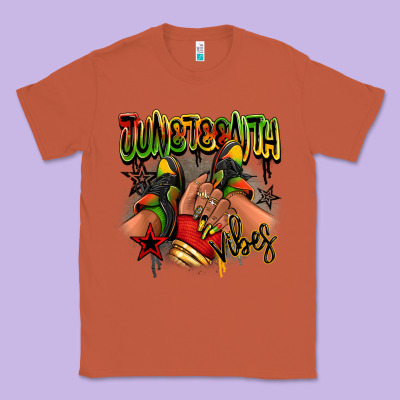 Juneteenth Vibes Black Girl Sneakers Classic Tee Designed By Ranaportraitstore