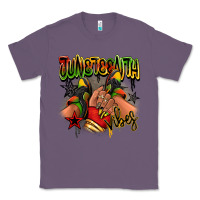 Lavender Juneteenth vibes black girl sneakers Classic Tee - RanaPortraitStore