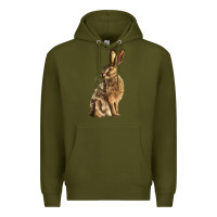 Army Green Hares Premium Hoodie - LillyAllenDesigns