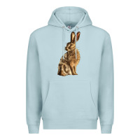 Blue Mist Hares Premium Hoodie - LillyAllenDesigns