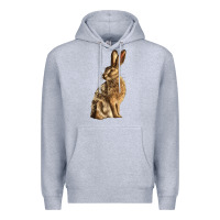 Heather Grey Hares Premium Hoodie - LillyAllenDesigns