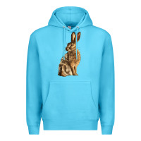 Ocean Blue Hares Premium Hoodie - LillyAllenDesigns
