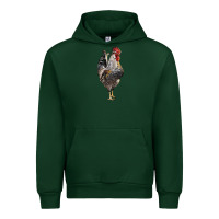 Forest Green cream legbar rooster Urban Hoodie - LillyAllenDesigns