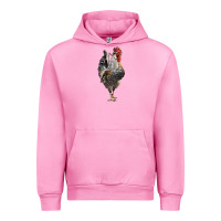 Fuchsia Pink cream legbar rooster Urban Hoodie - LillyAllenDesigns