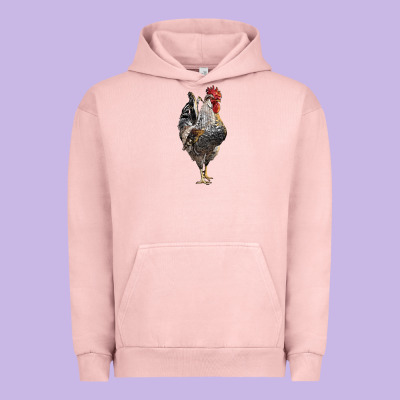 Cream Legbar Rooster Urban Hoodie Designed By Lillyallendesigns