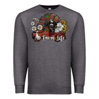 Charcoal Heather farm life Premium Sweatshirt - SublimationCraftShop