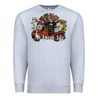 Heather Grey farm life Premium Sweatshirt - SublimationCraftShop