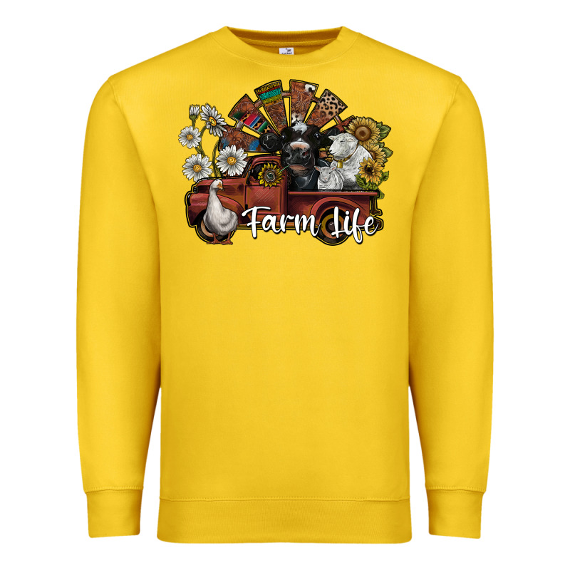 Farm Life Premium Sweatshirt by SublimationCraftShop | Teevron