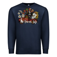 Navy farm life Premium Sweatshirt - SublimationCraftShop