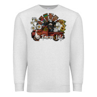 Oatmeal Heather farm life Premium Sweatshirt - SublimationCraftShop