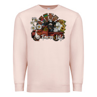 Pale Pink farm life Premium Sweatshirt - SublimationCraftShop