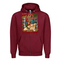 Burgundy Merry Cluckin' Christmas Zipper Hoodie - RanaPortraitStore