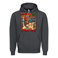 Smoke Merry Cluckin' Christmas Zipper Hoodie - RanaPortraitStore