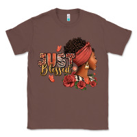 Chestnut Just blessed afro woman with roses Classic Tee - RanaPortraitStore