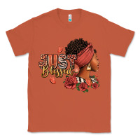 Copper Just blessed afro woman with roses Classic Tee - RanaPortraitStore