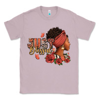 Lilac Just blessed afro woman with roses Classic Tee - RanaPortraitStore