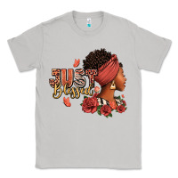 Moon Dust Just blessed afro woman with roses Classic Tee - RanaPortraitStore