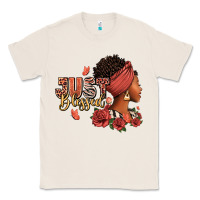 Natural Just blessed afro woman with roses Classic Tee - RanaPortraitStore