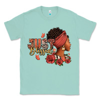Just Blessed Afro Woman With Roses Classic Tee | Teevron