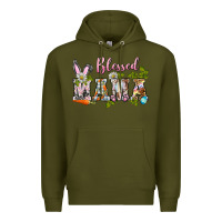 Army Green blessed mama easter Premium Hoodie - BarkalooDesign