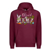 Burgundy blessed mama easter Premium Hoodie - BarkalooDesign