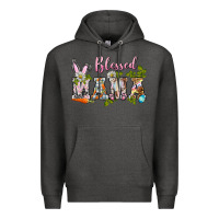 Charcoal Heather blessed mama easter Premium Hoodie - BarkalooDesign