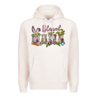 Pale Pink blessed mama easter Premium Hoodie - BarkalooDesign
