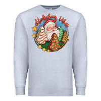 Heather Grey holiday vibes Premium Sweatshirt - FaDigitalArtStudio