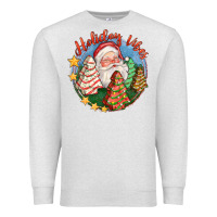 Oatmeal Heather holiday vibes Premium Sweatshirt - FaDigitalArtStudio