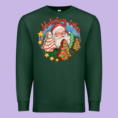 Holiday Vibes Premium Sweatshirt Designed By Fadigitalartstudio