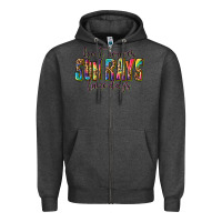 Charcoal Heather boat waves sun rays lake days Zipper Hoodie - texasbilliewilder