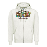 Oatmeal Heather boat waves sun rays lake days Zipper Hoodie - texasbilliewilder