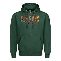 Sports Green boat waves sun rays lake days Zipper Hoodie - texasbilliewilder