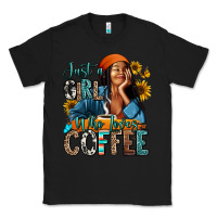 Black Just a girl who loves coffee Classic Tee - RanaPortraitStore