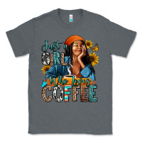Charcoal Heather Just a girl who loves coffee Classic Tee - RanaPortraitStore