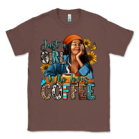 Chestnut Just a girl who loves coffee Classic Tee - RanaPortraitStore