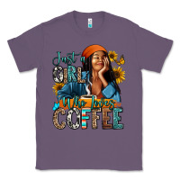Lavender Just a girl who loves coffee Classic Tee - RanaPortraitStore