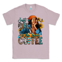 Lilac Just a girl who loves coffee Classic Tee - RanaPortraitStore