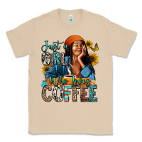 Mushroom Just a girl who loves coffee Classic Tee - RanaPortraitStore