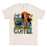 Natural Just a girl who loves coffee Classic Tee - RanaPortraitStore