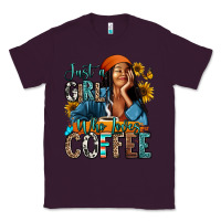 Plum Just a girl who loves coffee Classic Tee - RanaPortraitStore