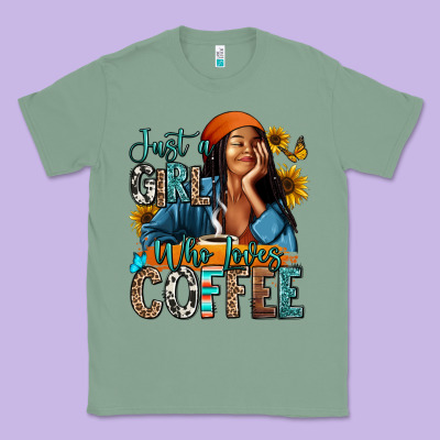 Just A Girl Who Loves Coffee Classic Tee Designed By Ranaportraitstore