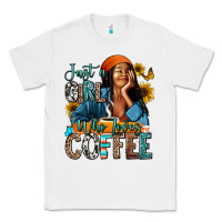 White Just a girl who loves coffee Classic Tee - RanaPortraitStore