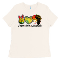 Bone peace love juneteenth Ladies Tee - BarkalooDesign