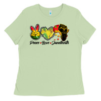 Matcha peace love juneteenth Ladies Tee - BarkalooDesign