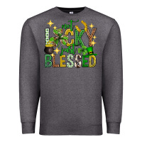 Charcoal Heather Not lucky just blessed st. patricks day Premium Sweatshirt - Neo Western