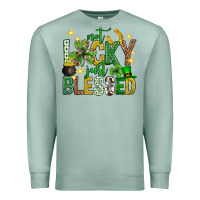 Seafoam Not lucky just blessed st. patricks day Premium Sweatshirt - Neo Western