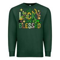 Sports Green Not lucky just blessed st. patricks day Premium Sweatshirt - Neo Western